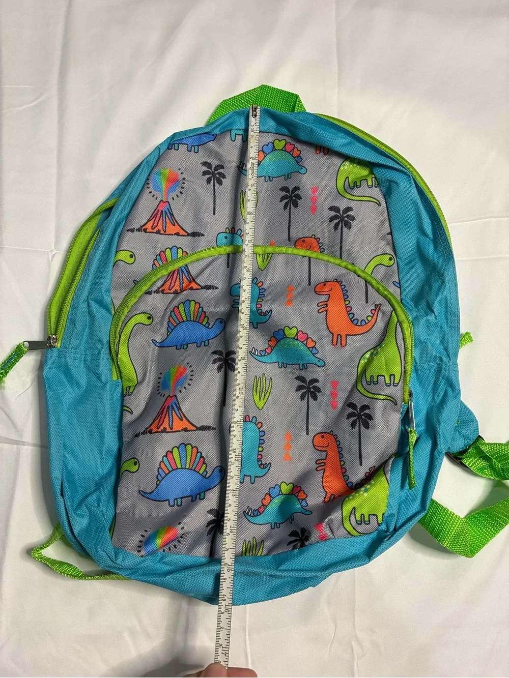 Kids Dinosaur Backpack Blue Green Gray School Preschool Book Bag